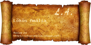 Lökös Amália névjegykártya