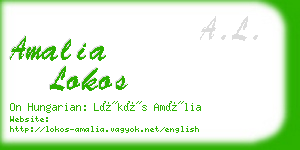 amalia lokos business card